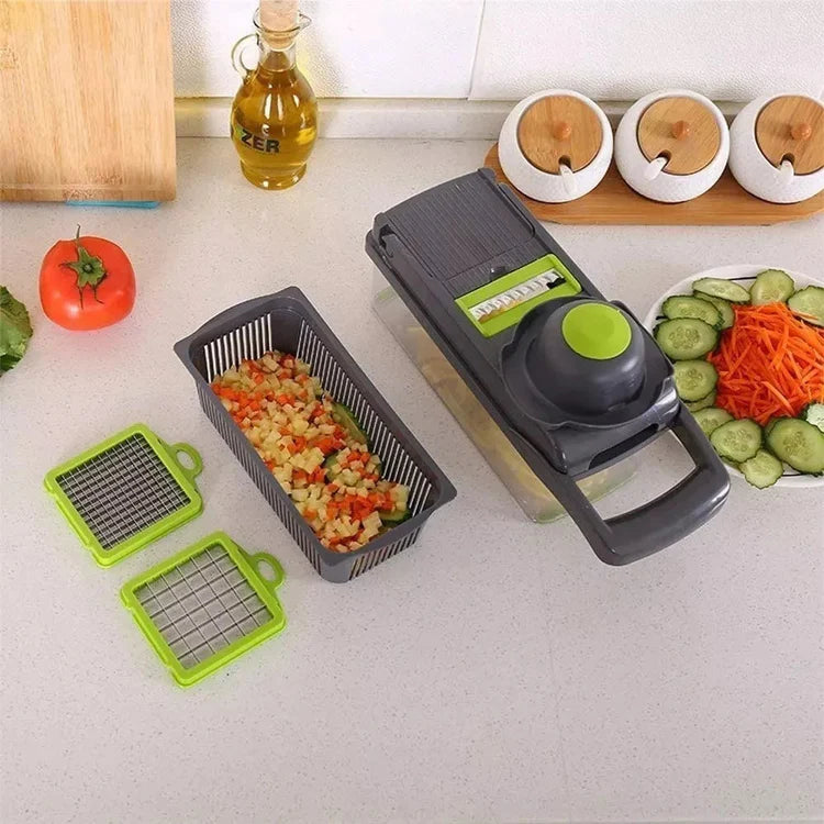 PREPARA TUS COMIDAS MÁS RÁPIDO: Cortador de Verduras 15 en 1 - SÚPER PROMO 30% OFF